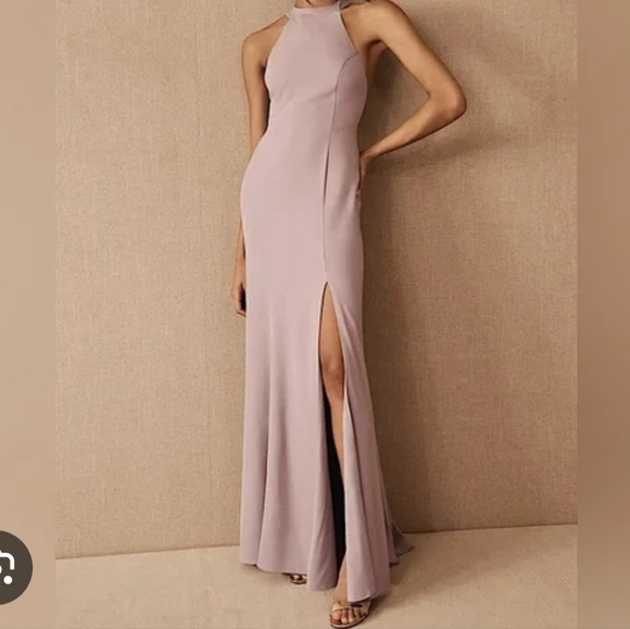 BHLDN Dresses & Skirts - BHLDN Seraphine Crepe Maxi Low Back Bridesmaid Elegant Dress sz 0 Lilac Smoke